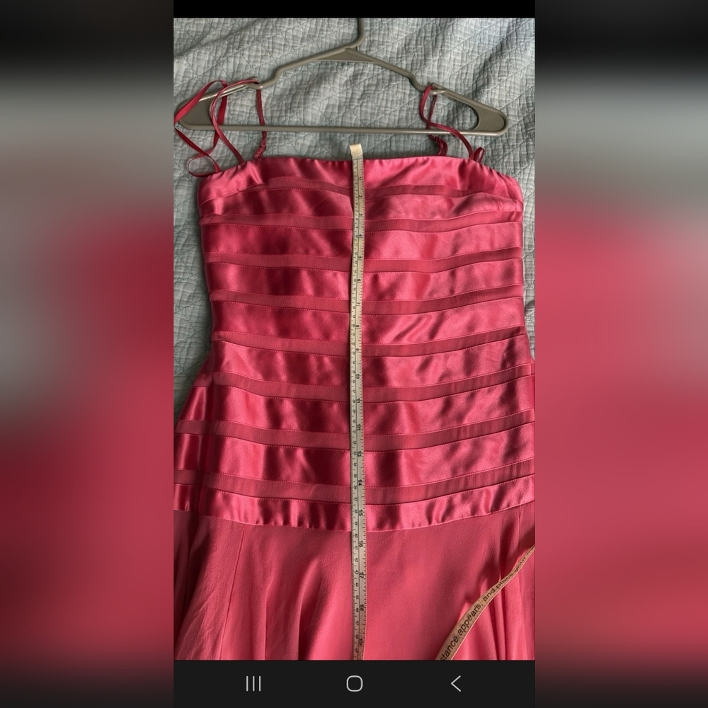 BCBGMaxAzria Pink Silk Drop Waist Dress - Picture 9 of 11